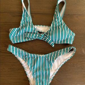 candy striped bikini